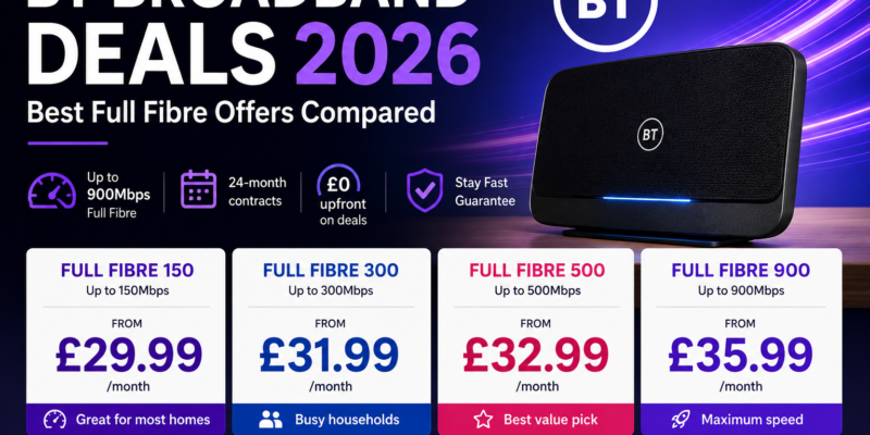 BT Broadband Deals 2026: Best Full Fibre Offers Compared
