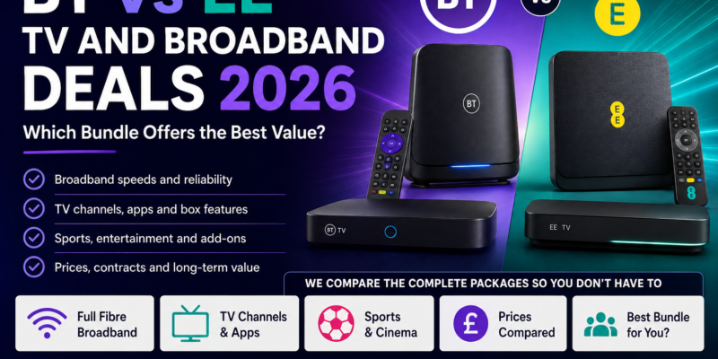 BT TV and Broadband Deals 2026: EE TV & Full Fibre Packages Compared
